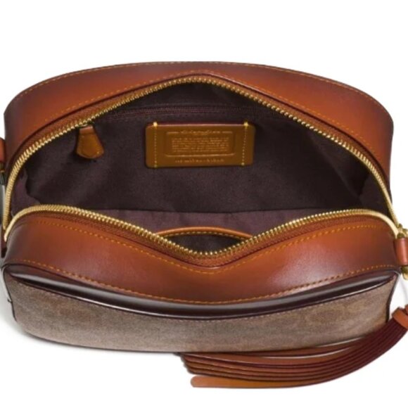 Coach Signature Canvas Camera Bag, Brown - Picture 3 of 8